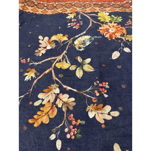 Maison D' Hermine Birds 54X74 Tablecloth Blue Kelim Infinity 100% Cotton Floral - Picture 2 of 9